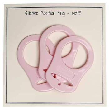 Go Handmade Silikone Suttekæde Adapter 3 stk Ensfarvet